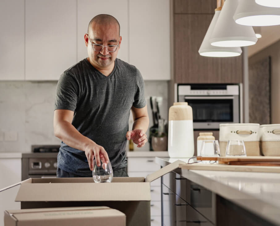 Man holding a glass of wine